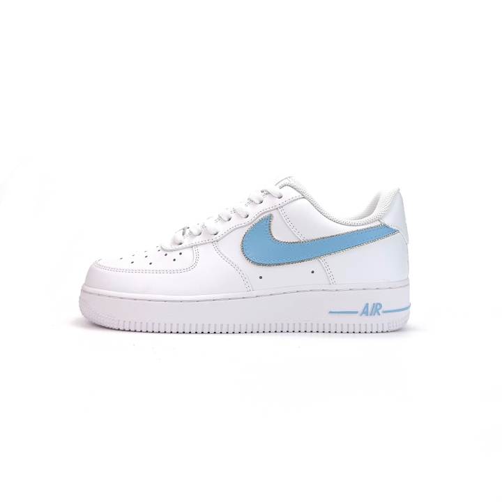 Nike Nike Air Force 1 Low top Skateboard Shoes Unisex White Blue