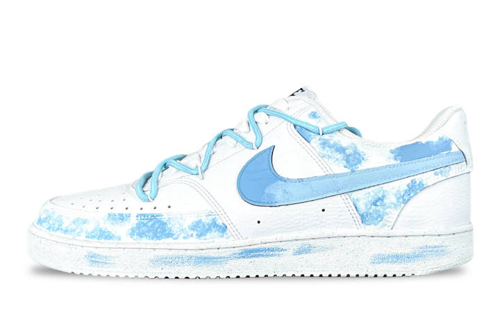 Nike Nike Court Vision 1 Cloud Wander Abrasion Resistant Low top Skateboard Shoes Unisex Blue