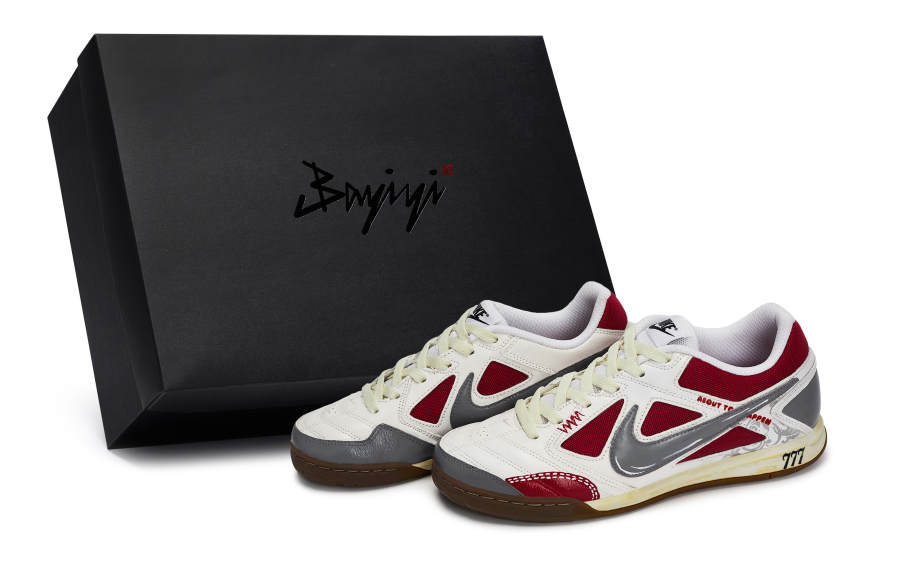 Nike Nike Gato 811 Manufacturing, Lucky 7 Special Shoe Box Abrasion Resistant Low top Skateboard Shoes Unisex Beige Red Gray