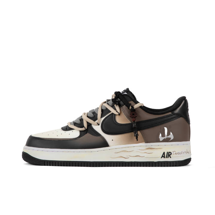 Nike Nike Air Force 1 Slip Resistant Low top Skateboard Shoes Unisex Black Gray