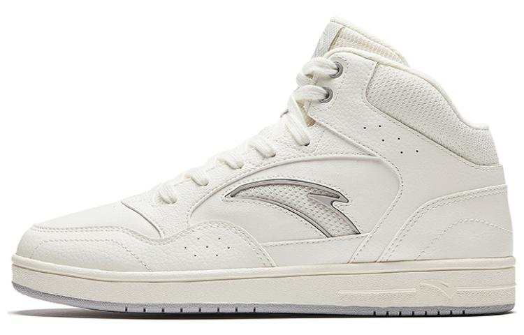 Anta Comfortable Cushioning Abrasion Resistant Slip Resistant High top Skateboard Shoes Women's Ivory White