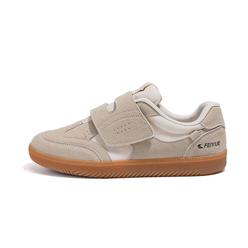Poizon FEIYUE Cushioning Height-Increasing Cushioning Height-Increasing Low-top Skateboard Shoes Women's Beige Gray