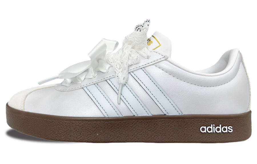 Adidas Neo VL Court 2.0 Coverage Slip Resistant Low top Skateboard Shoes Unisex Silver