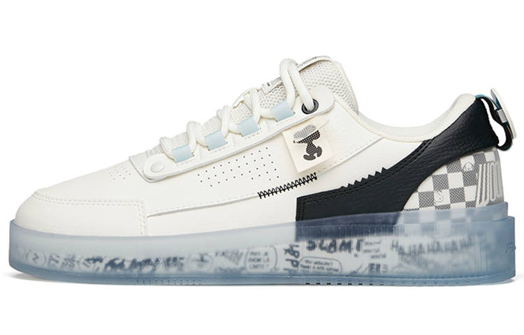 ANTA X Snoopy Skateboarding Shoes 'White Black Blue'