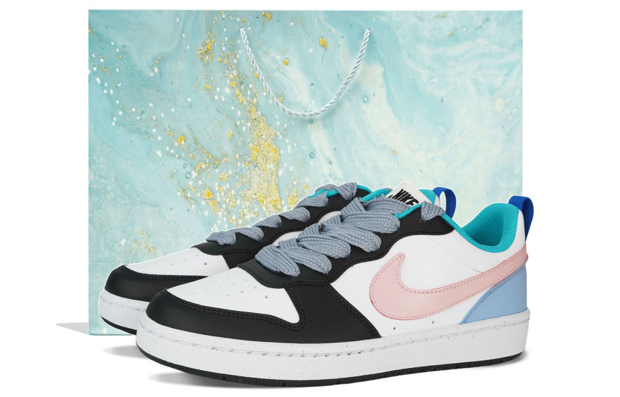 Nike Nike Court Borough Low top Skateboard Shoes GS Blue Pink