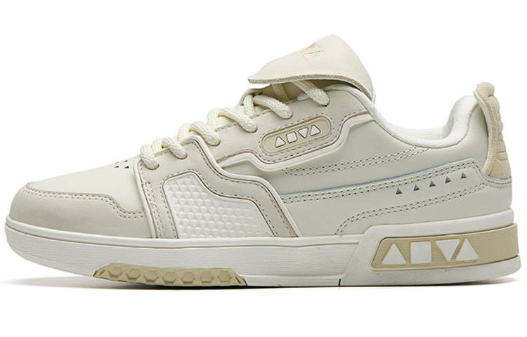 Anta AOYU Slip Resistant Cushioning Low top Skateboard Shoes Women's White Yellow