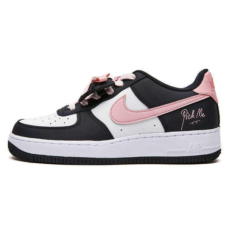 Nike Nike Air Force 1 Princess Journal Lightweight Low top Skateboard Shoes GS Black Pink