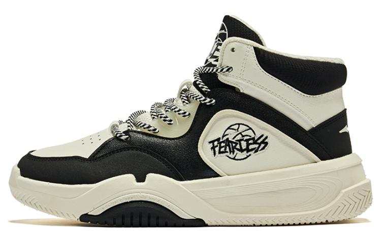 Erke Optimus Abrasion Resistant High top Skateboard Shoes Women's Ivory White Recycling Gray