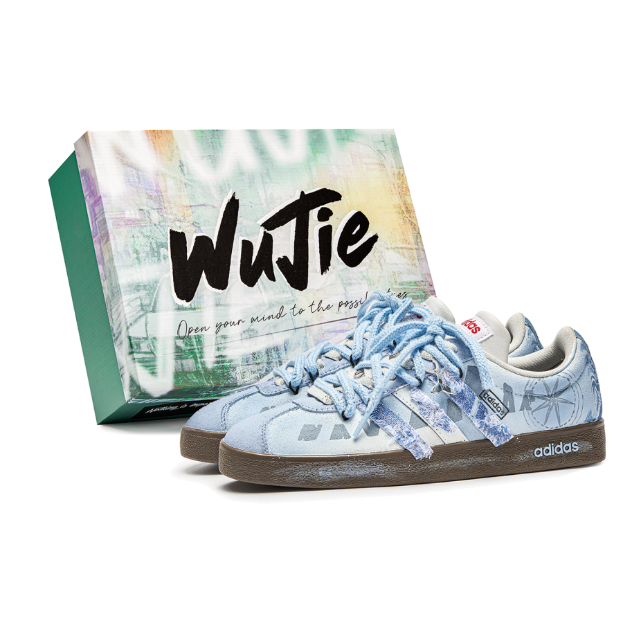 Adidas Neo VL Court Lifestyle Goku World, Box, Voyager Cushioning Low top Skateboard Shoes Unisex Blue White