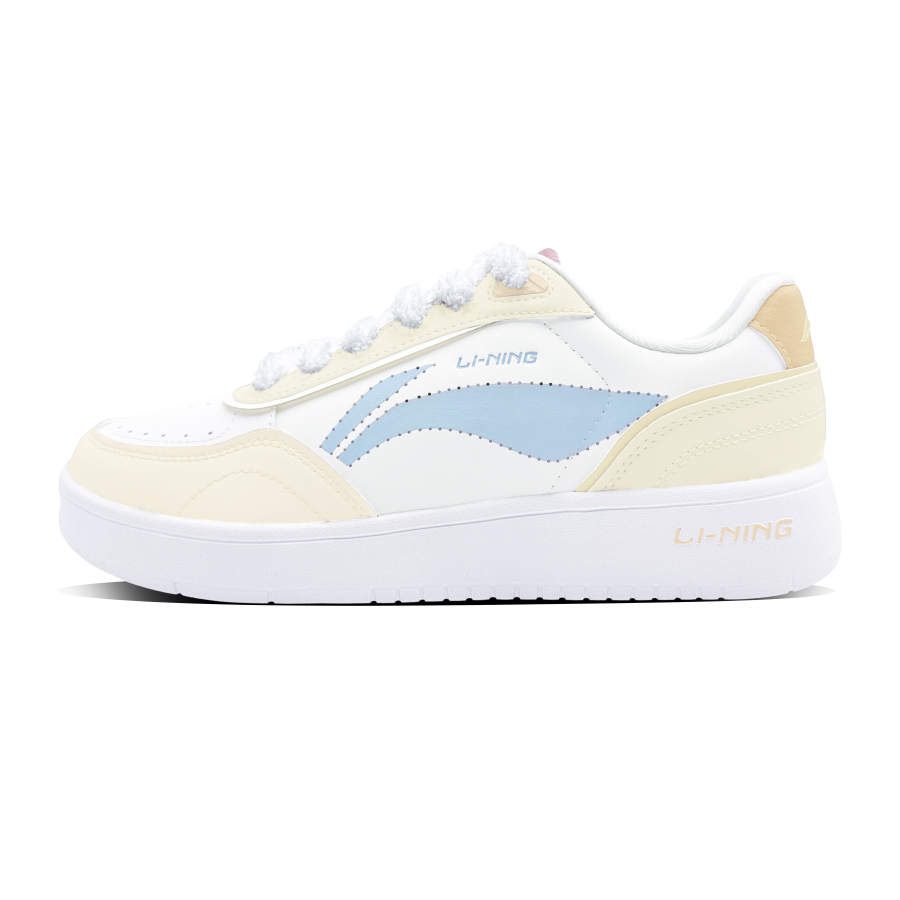 Li-Ning Li Ning Sourdough Wear resistant And Lightweight Low top Skateboard Shoes Women's Light Yellow