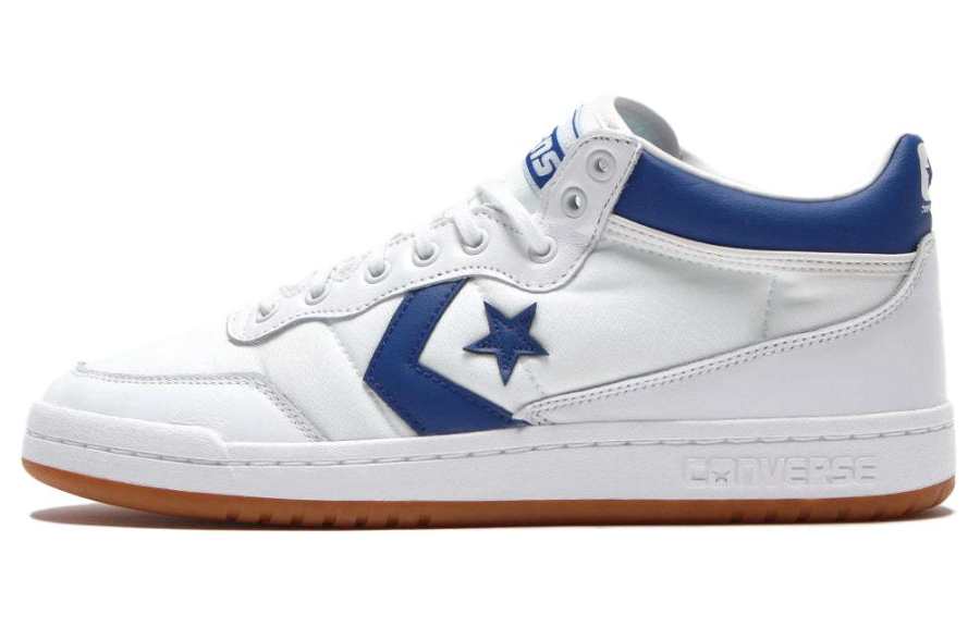 Converse Fastbreak Leather Comfortable Slip Resistant Cushioning Abrasion Resistant Mid top Skateboard Shoes Unisex