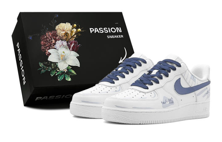 Nike Nike Air Force 1 Force1 Air Force 1 Skateboard Shoes GS Blue White