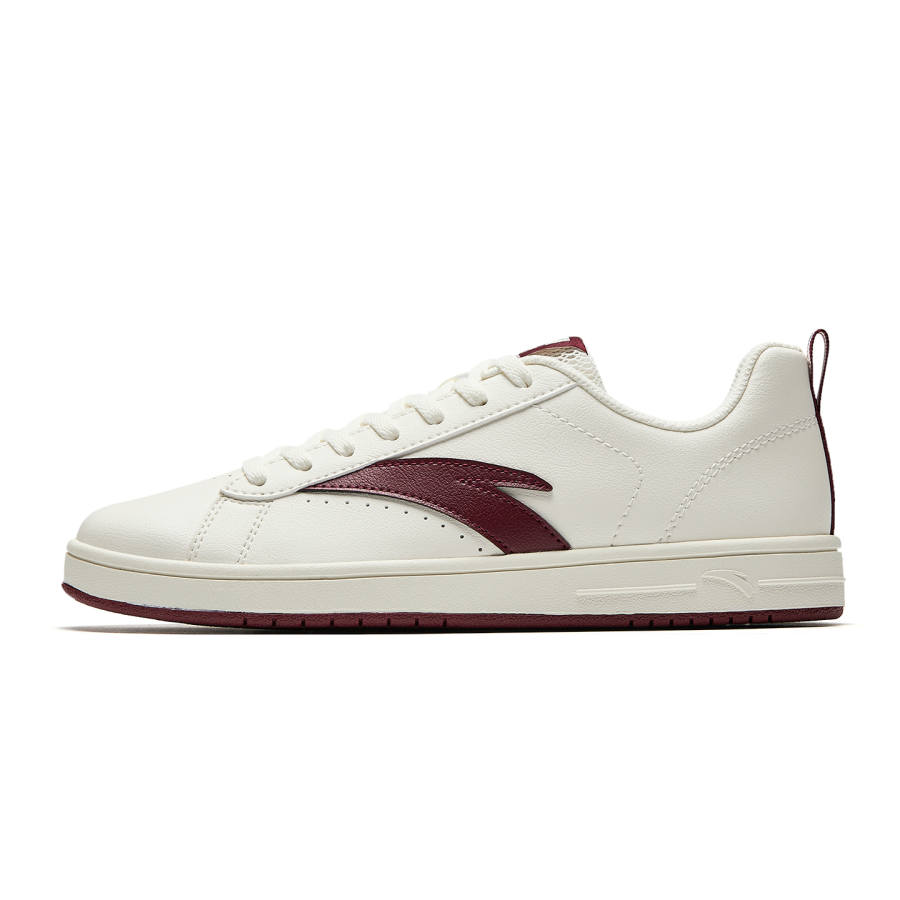 Anta Versatile Skateboard Shoes Women's Ivory White/Crimson Red