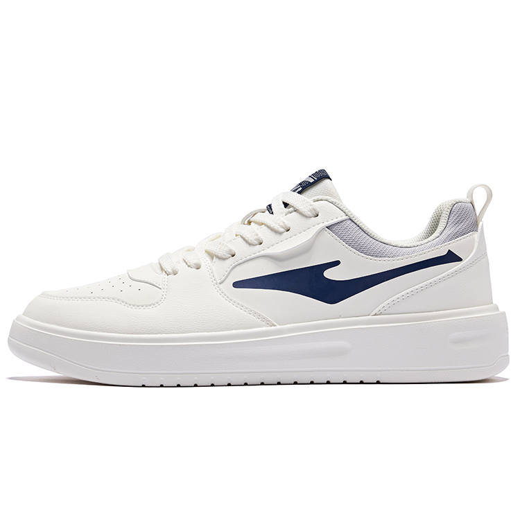 Erke Slip Resistant Abrasion Resistant Low top Skateboard Shoes Men's Microcrystal White Ink Blue