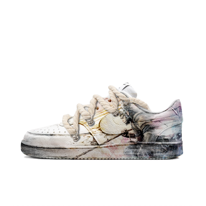 Nike Nike Court ADCDAVINCI Custom, Fighting Victorious Buddha Slip Resistant Abrasion Resistant