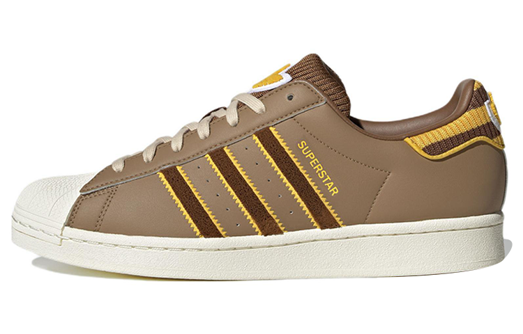 Adidas Originals Adidas Superstar Shoes 'Brown White Yellow'