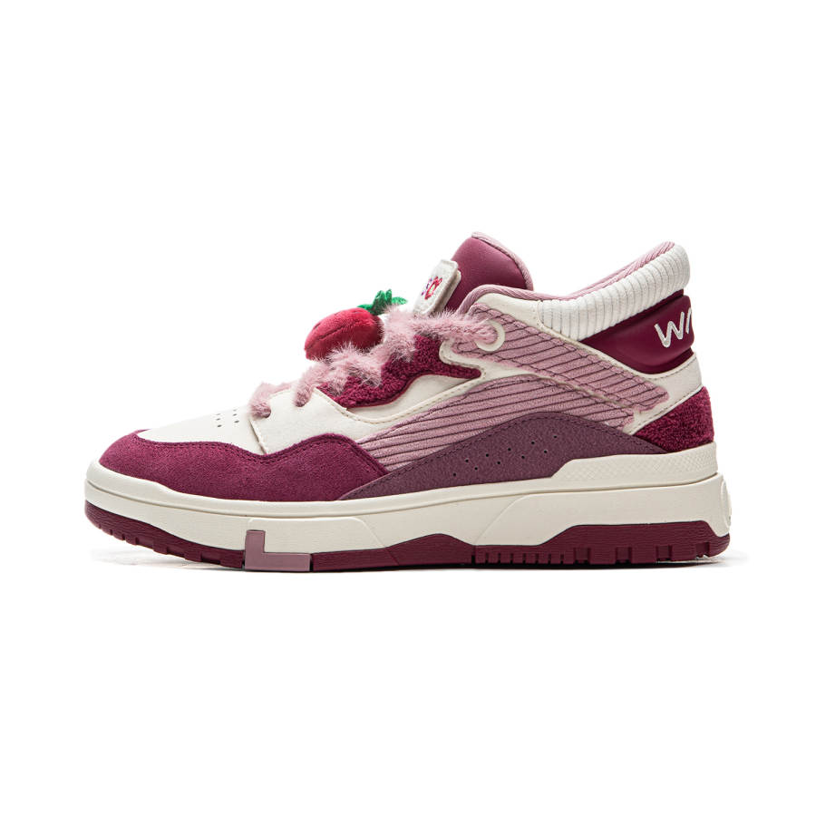 Li-Ning Li Ning x Disney Wave MID Lightweight Mid top Skateboard Shoes Women's White Pink