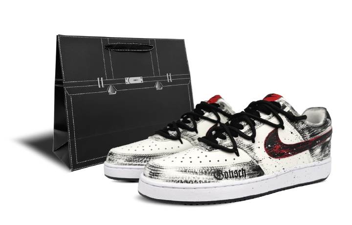 Nike Nike Court Vision 1 Abrasion Resistant Lightweight Wear resistant And Lightweight Low top Skateboard Shoes Men's