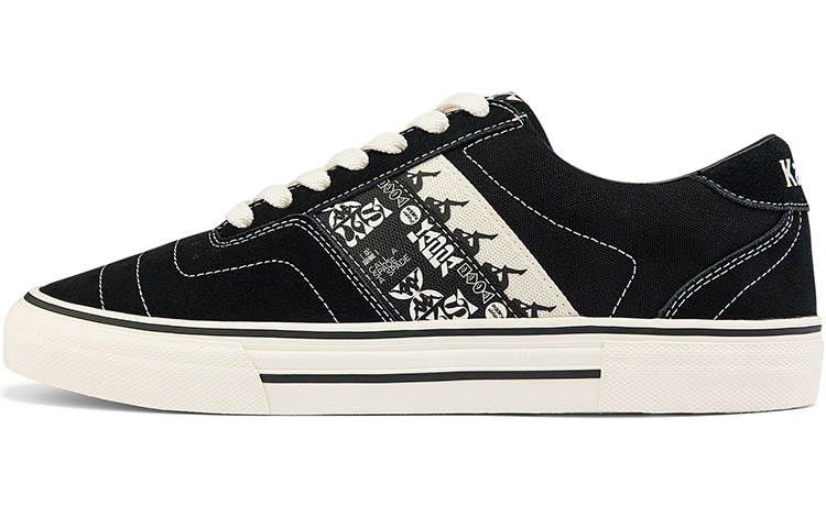 Kappa Abrasion Resistant Slip Resistant Abrasion Resistant Slip Resistant Low top Skateboard Shoes Unisex Black