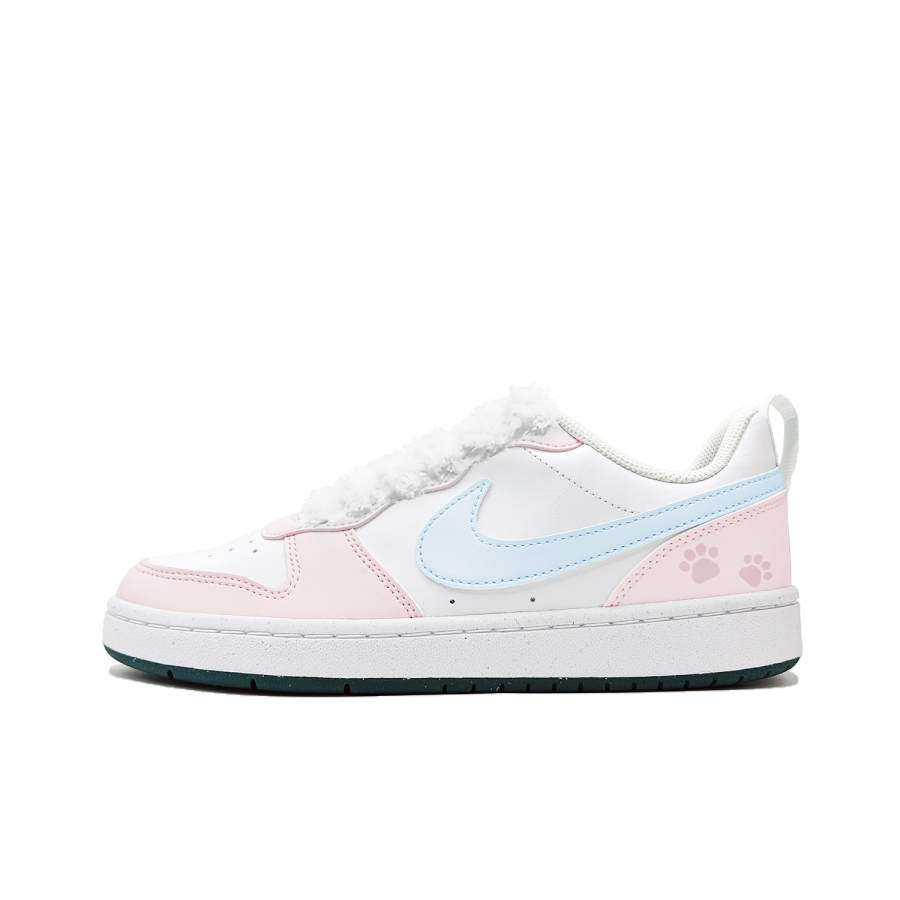 Nike Nike Court Borough Meow Claw Sweetheart Synthetic Leather Slip Resistant Cushioning Low top Kids' Skateboarding Shoes