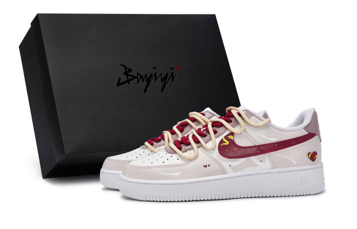 Nike Nike Air Force 1 811 Manufacturing, Heart Wrapped, Special Shoe Box Slip Resistant Abrasion Resistant Low top