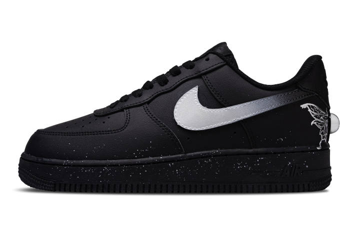 Nike Nike Air Force 1 Phantom Butterfly Eyes Cushioning, Wear Resistant Low top Skateboard Shoes Unisex Black