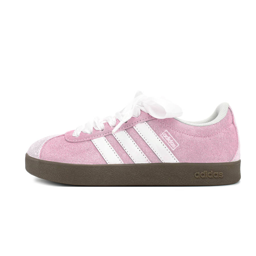 Adidas Neo VL Court 2.0 Bell Wish Slip Resistant Abrasion Resistant Balance Low top Skateboard Shoes Unisex Pink