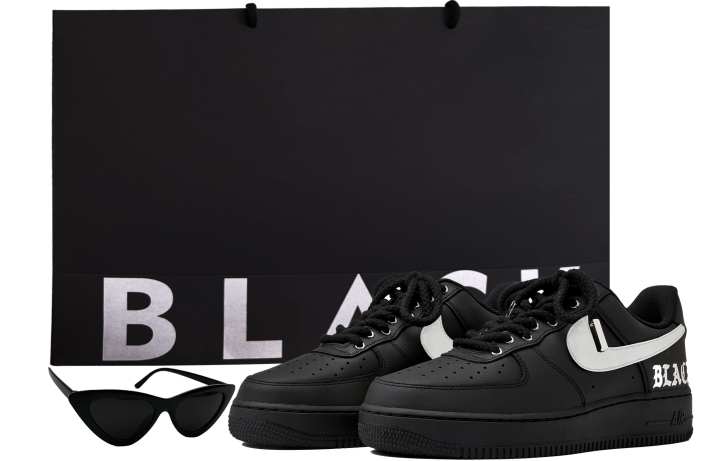 Nike Nike Air Force 1 Coverage Slip Resistant Coverage Slip Resistant Low top Skateboard Shoes Unisex Black Silver