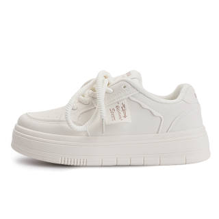 JIONGSEN Thermal Low top White Sneaker Platform Skateboard Shoes Women's