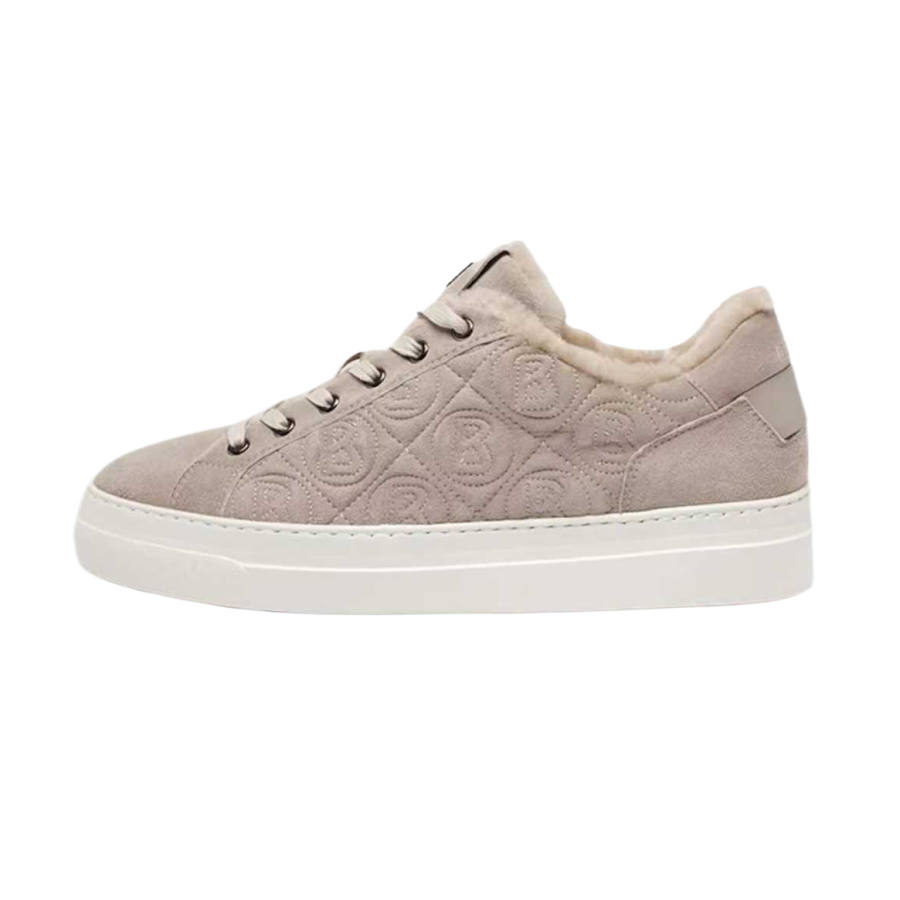 BOGNER BARCELONA 3A Cow Leather, Leather Low top Skateboard Shoes Women's Gray Brown