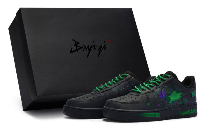 Nike Nike Air Force 1 Skateboard Shoes Unisex Low Top Green/Black