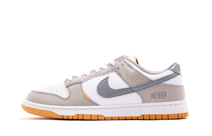 Nike Nike Dunk Abrasion Resistant, Lightweight, And Breathable Low top Skateboard Shoes Unisex Gray White