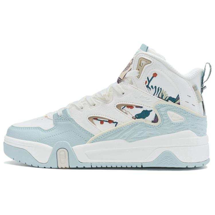 XTEP Spring Festival Collection Lightweight High top Skateboard Shoes Women's White Blue
