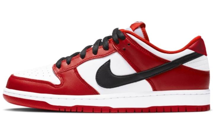 Nike Nike Dunk Chicago Red Slip Resistant Abrasion Resistant Low top Skateboard Shoes Unisex Red White Black