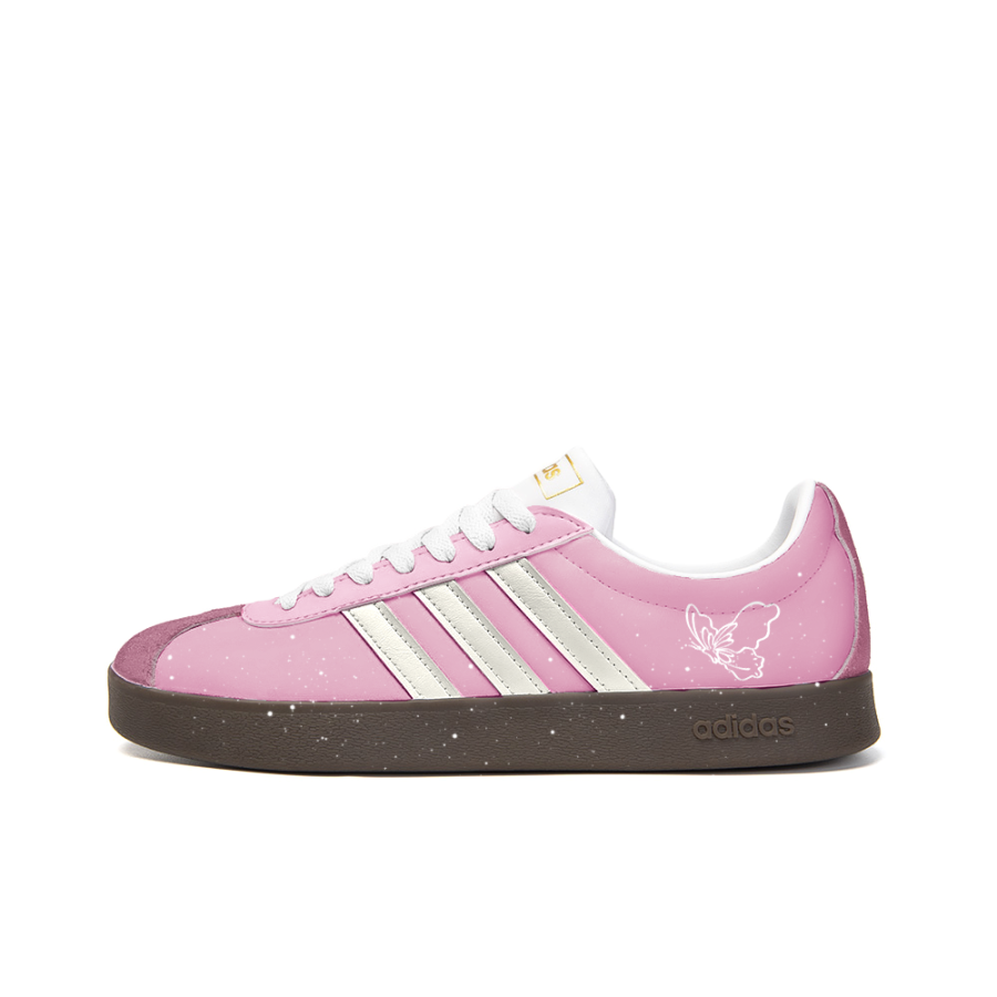 Adidas Neo VL Court 2.0 Orange Love Slip Resistant Abrasion Resistant Low top Skateboard Shoes Unisex Pink