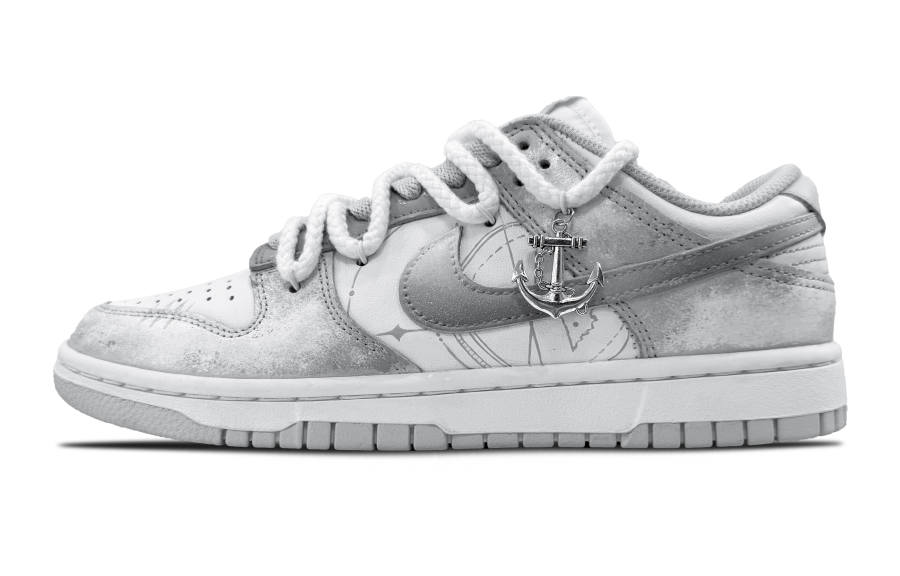 Nike Nike Dunk Mist Concealment Abrasion Resistant Low top Skateboard Shoes Unisex Gray White