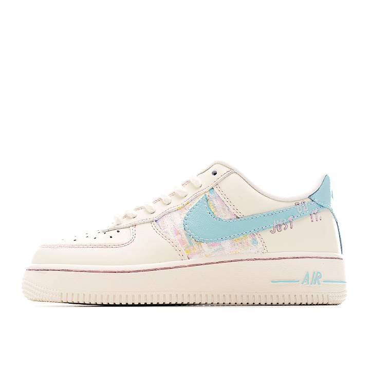 Nike Nike Air Force 1 Pink Blue Enchantment Slip Resistant Abrasion Resistant Slip Resistant Abrasion Resistant Low top
