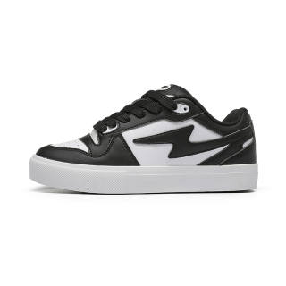 GZOZ Cushioning, Wear Resistant Low top Skateboard Shoes Unisex Black White