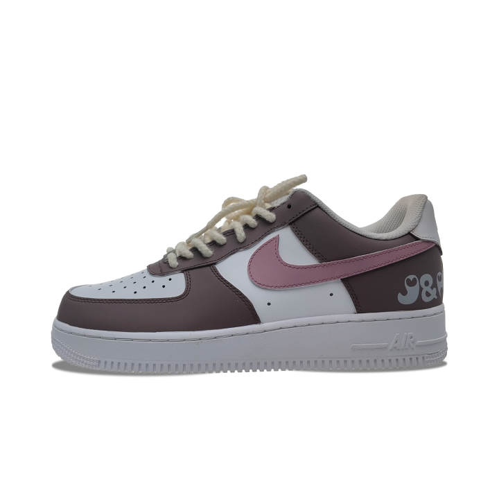 Nike Nike Air Force 1 Low top Skateboard Shoes Unisex Red Brown