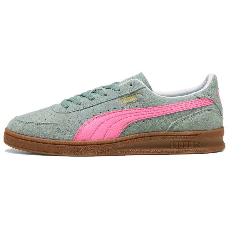 PUMA Indoor Soft Low top Skateboard Shoes Unisex Green Pink