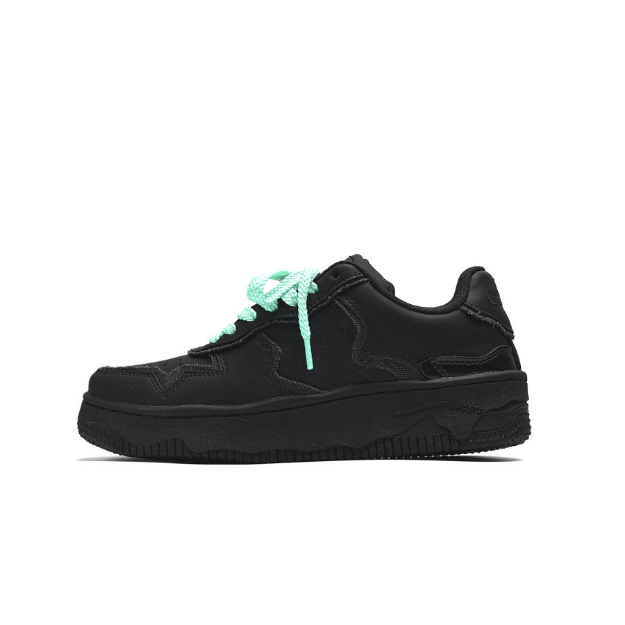 FANGSANHUO Slip Resistant Abrasion Resistant Low top Skateboard Shoes Unisex Black