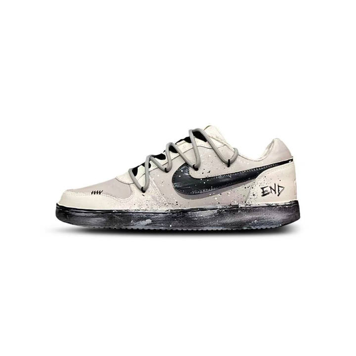 Nike Nike Court Vision 1 Tower Rabbit Creative Cushioning, Wear Resistant Low top Skateboard Shoes Men's Ecru
