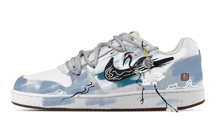 Nike Nike EBERNON Cloud Crane Ascending To The Ninth Heavens Abrasion Resistant Low top Skateboard Shoes Men's