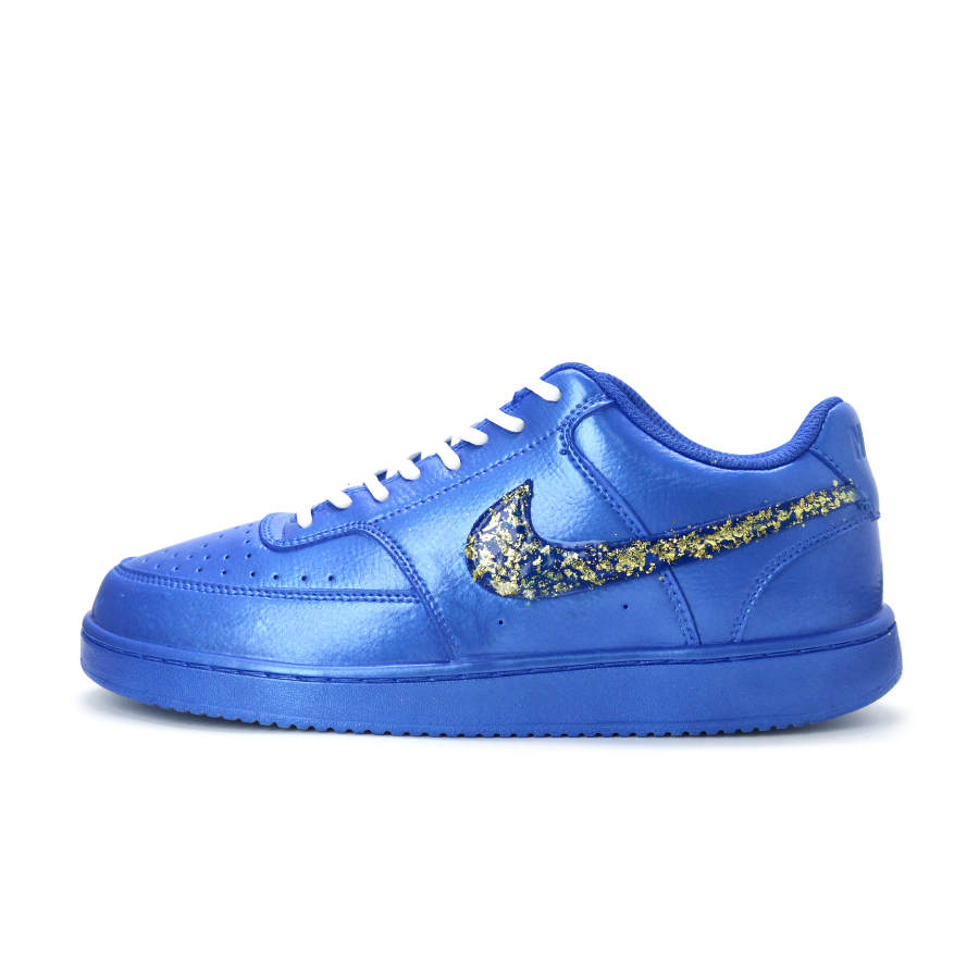 Nike Nike Court Vision 1 Deep Sea Treasure Hunt Abrasion Resistant Low top Skateboard Shoes Men's Pearlescent Blue