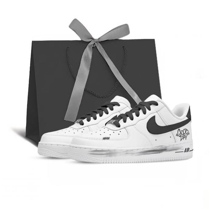 Nike Nike Air Force 1 Slip Resistant, Abrasion Resistant, Lightweight Low top Skateboard Shoes Unisex Black White