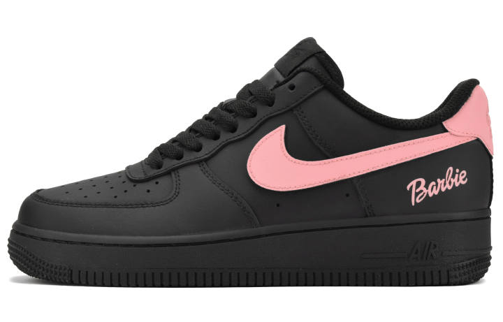 Nike Nike Air Force 1 Plum Dye Skateboard Shoes Unisex Black Pink