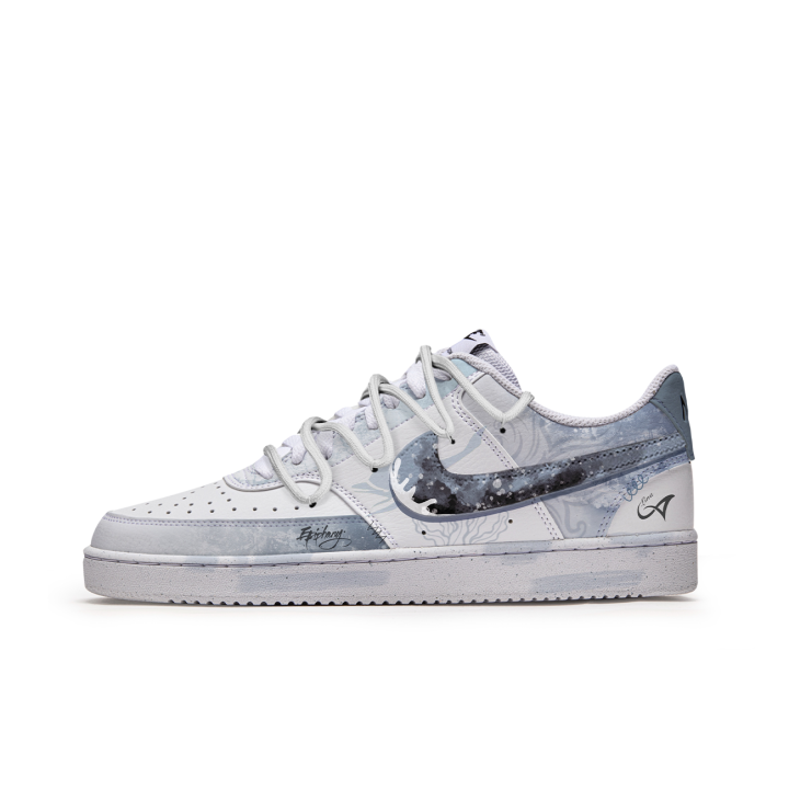 Nike Nike Court Vision 1 P.M.S Winter Sea Slip Resistant Abrasion Resistant Slip Resistant Abrasion Resistant Low top