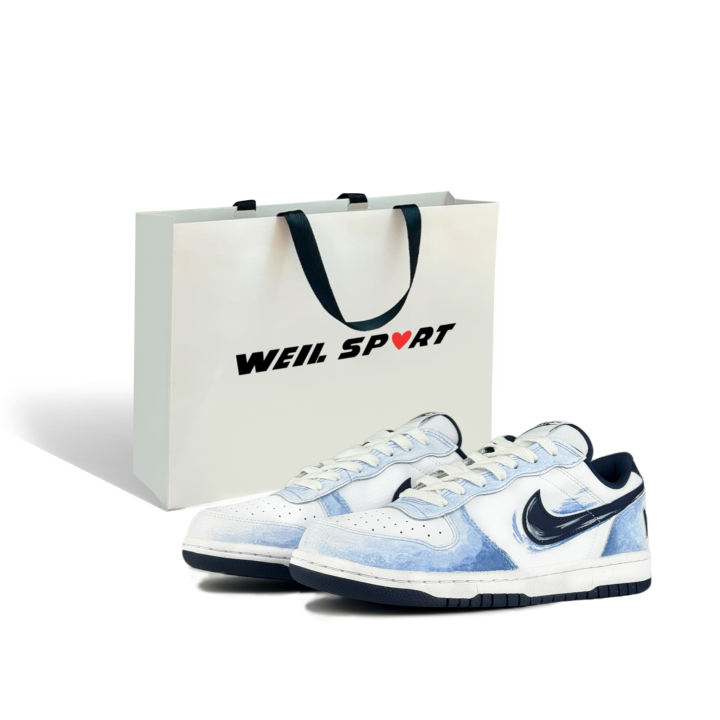 Nike Nike Big Sky Mist Abrasion Resistant Abrasion Resistant Low top Skateboard Shoes Men's Blue White