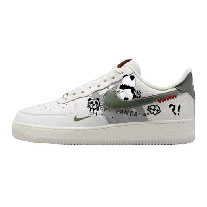 Nike Nike Air Force 1 Slip Resistant Cushioning Breathable Low top Skateboard Shoes Unisex White