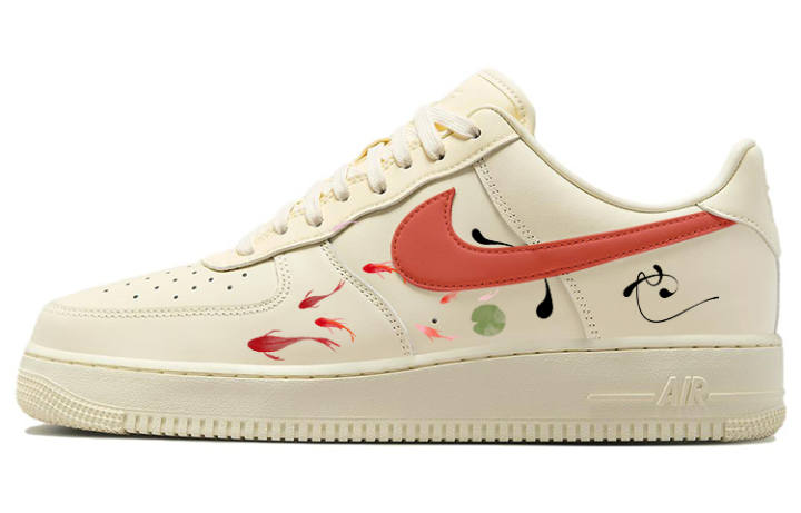 Nike Nike Air Force 1 Skateboard Shoes Men's Low Top Beige/White